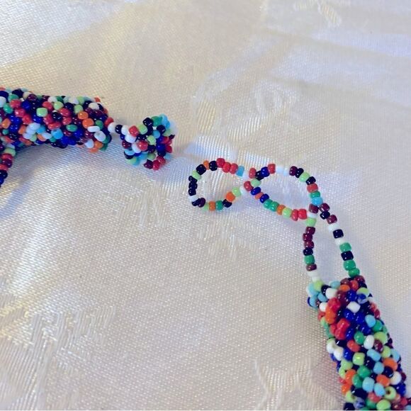 20 Strand Seed Bead Necklace 34”-36”  Beaded Adjustable Toggle Clasp Vintage - Picture 3 of 4
